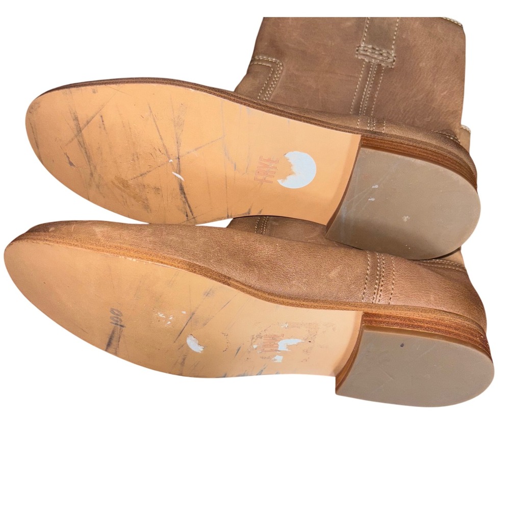 Frye Veronica Short Pull-On Boots • Ash Tan Leather • Women’s 9.5 - Picture 10 of 12